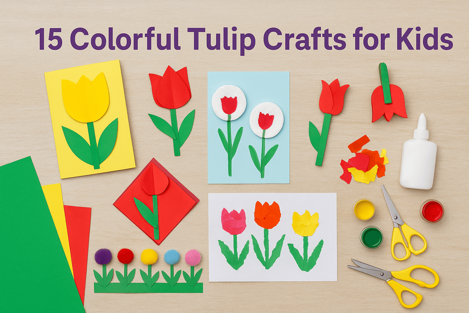 15 Colorful Tulip Crafts for Kids (Fun Spring Activities)
