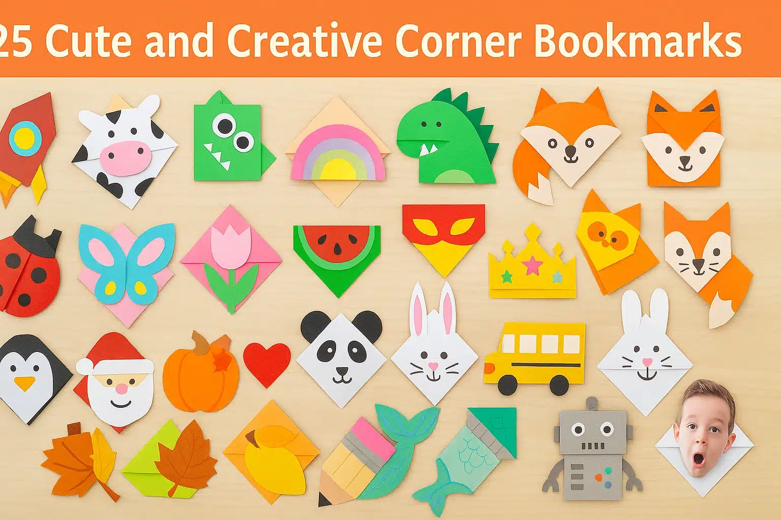 25 Cute and Creative Corner Bookmarks for Kids (Fun DIY Ideas!)