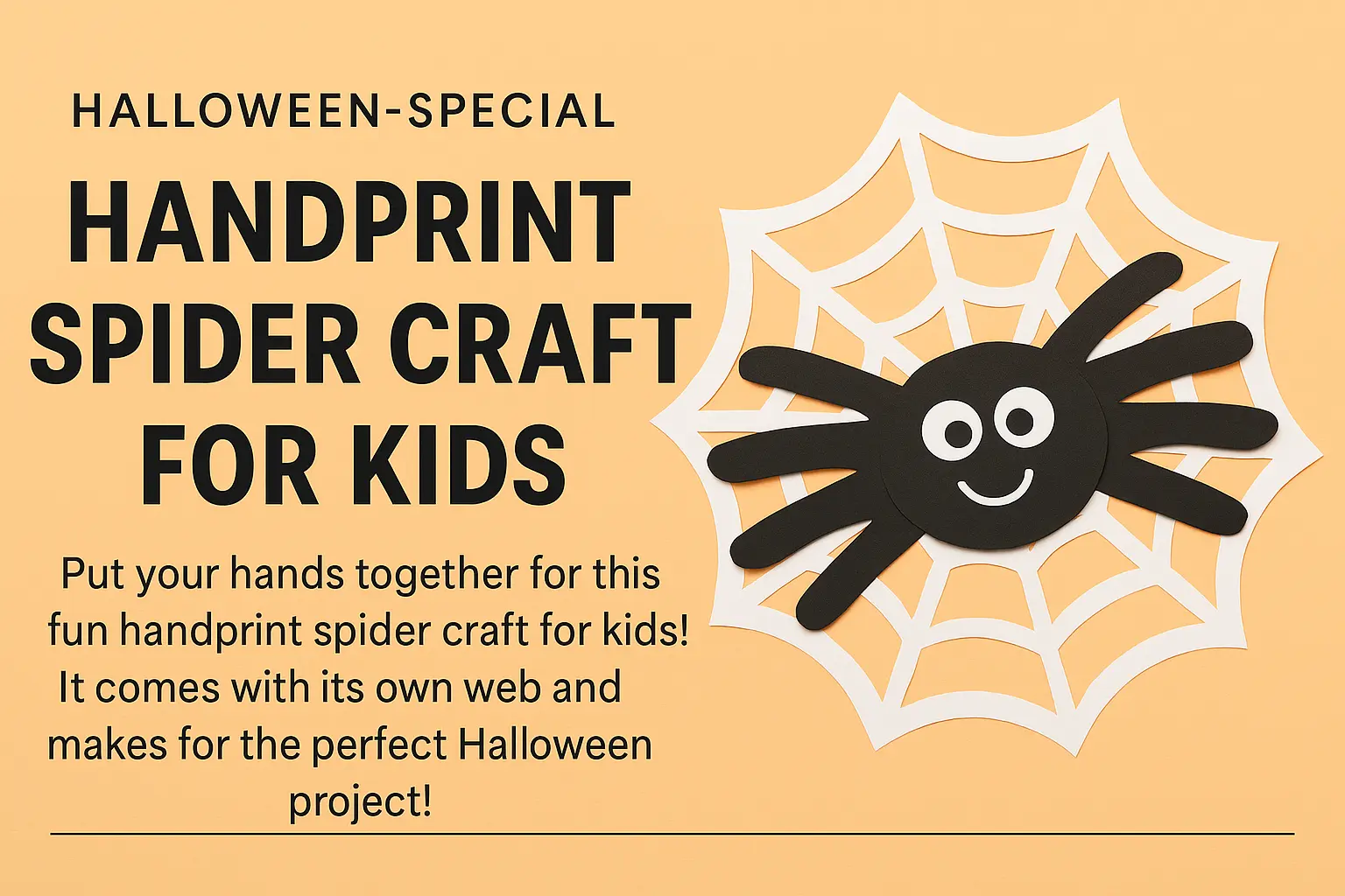 Halloween-Special Handprint Spider Craft for Kids (Fun, Easy & Perfect for October!)