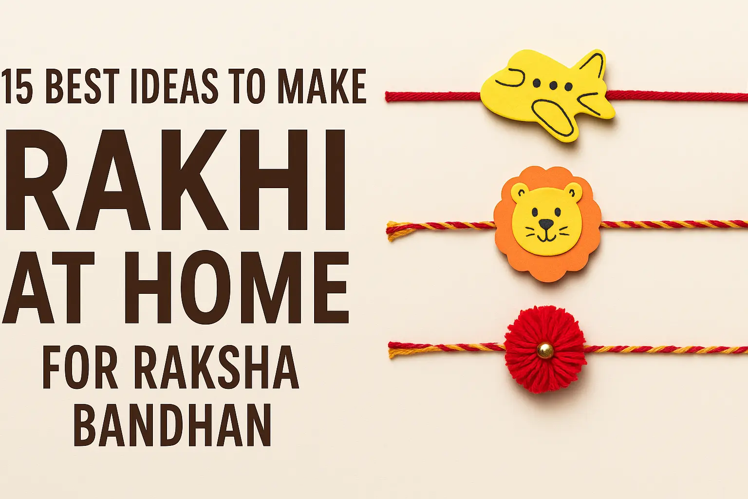 15 Best Ideas to Make Rakhi at Home for Raksha Bandhan (Easy, Creative & Kid-Friendly DIY Rakhis)