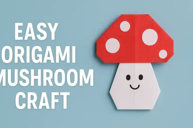 Easy Origami Mushroom Craft (Step-by-Step Guide for Kids & Beginners)