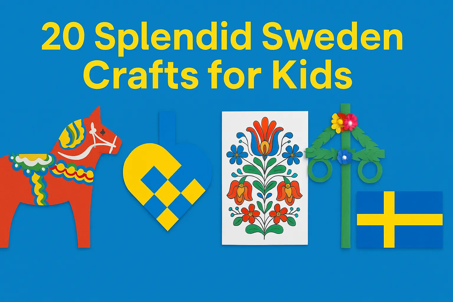 Sweden is a country known for its breathtaking natural beauty, minimalist design, rich traditions, and remarkable contributions to science, culture, and global sustainability. But beyond the snowy landscapes, bright red houses, and iconic Nordic charm, Sweden also offers a treasure trove of kid-friendly cultural activities that blend creativity, tradition, and learning. If you’re looking for a fun way to introduce children to this amazing Nordic nation, these 20 splendid Sweden crafts for kids are the perfect place to start. From DIY Dala horses to woven Scandinavian hearts, from traditional Midsummer Maypoles to Påskris Easter trees, Swedish crafts help kids explore history, folklore, festivals, and national symbols in engaging and imaginative ways. Each craft not only highlights Sweden’s identity but also helps children connect with global cultures through hands-on creativity. A Glimpse Into Sweden: The Land of Innovation & Sustainability Despite having a relatively sparse population—only about 26 people per square kilometer—Sweden has made a huge mark on the world. From global brands to influential personalities, Sweden has contributed extraordinary talent across diverse fields. Some well-known Swedish figures include: Alfred Nobel, founder of the Nobel Prize Anders Celsius, creator of the Celsius temperature scale ABBA, one of the world’s most iconic music groups Björn Borg, legendary tennis player Greta Thunberg, environmental activist Zlatan Ibrahimović, world-famous footballer PewDiePie, globally known internet personality Sweden is also home to famous brands such as IKEA, H&M, Volvo, and multiple startups that reflect the country’s innovation-driven culture. Another area where Sweden excels is sustainability. The Swedish recycling system is considered one of the most efficient in the world. Here are some fascinating facts: Sweden is among the top five countries globally in recycling efficiency. In 2019 alone, Swedes recycled over 2.14 billion cans and bottles. More than 99% of household waste in Sweden is reused. Nearly half of the waste is recycled, while the rest is converted into energy. Sweden generated nearly 1.7 billion euros from recycling in 2020. The country even imports about 2 million tonnes of waste annually—for the purpose of recycling! This combination of cultural richness and environmental awareness makes Sweden an inspiring nation to learn about. And what better way to introduce children to these traditions than through creative crafting? 20 Splendid Sweden Crafts for Kids These crafts bring Swedish culture to life, helping children explore traditions, celebrations, mythology, and art in a fun and meaningful way. 1. DIY Dala Horse Craft The Dala horse is perhaps the most iconic symbol of Sweden. Originating in the Dalarna region, these wooden horses were carved by forest workers in the 17th and 18th centuries as toys for their children. Over the years, they evolved into beautifully painted folk art pieces with intricate patterns. Kids can make their own paper or cardboard Dala horses using bright colors like red, blue, and white. Encourage them to decorate the body with flower motifs and traditional kurbits patterns. 2. Scandinavian Woven Hearts Woven or pleated hearts, called “hjärtkorg,” are loved across the Nordic countries. Traditionally used during festivals, these 3D paper hearts were originally yellow and green but later became popular in red and white as part of Christmas décor. Children can weave strips of colorful paper to create beautiful hearts that double as small treat baskets. 3. Swedish Folk Art Painting Swedish folk art, especially from the Dalarna and Hälsingland regions, is full of floral patterns, flowing curves, and bright colors. Kids can learn simple brushstrokes and create their own folk-style paintings on paper, canvas, or wood. This craft nurtures creativity while introducing children to Sweden’s rich artistic heritage. 4. Midsommarstång (Maypole) Craft Midsummer, or "Midsommar," is one of Sweden’s most beloved celebrations. Held around the longest day of the year, communities gather to decorate a tall Maypole with leaves, flowers, and wreaths before dancing around it while singing traditional Swedish songs. Kids can create miniature Maypoles using sticks, paper flowers, pipe cleaners, or fresh leaves. These mini poles also make beautiful decorations or cake toppers for summer parties. 5. Påskris (Easter Tree) Craft Påskris is a Swedish Easter tradition where branches are decorated with colorful feathers, eggs, ribbons, and ornaments. It symbolizes welcoming spring after long winters. Children can collect twigs, paint them, and decorate them with handmade paper eggs, pom-poms, and bright feathers. 6. Sami-Inspired Reindeer Craft Reindeer play an important role in the culture of the Indigenous Sami people of northern Sweden. Using paper plates, craft sticks, or felt, kids can create adorable reindeer crafts while learning about Sami traditions. 7. Swedish Flag Craft The Swedish flag has a blue background with a golden Scandinavian cross. Kids can make simple flag crafts with paper or felt for national celebrations or cultural lessons. 8. “Fika” Coffee Cup Craft Fika is a Swedish cultural tradition involving coffee, treats, and connection. Children can make paper coffee cups, cinnamon buns, or cookies to create their own playful fika table setup. 9. Paper Crown for Name Days Name days (Namnsdagar) are special in Sweden. Kids can craft simple paper crowns to celebrate their name day or learn about this Swedish tradition. 10. Viking Helmet Craft Although Vikings are not exclusively Swedish, they play a key role in Scandinavian history. Kids can craft Viking helmets using cardboard and metallic paints. 11. Värmland Forest Moose Craft Moose are iconic in Sweden. A fun paper moose craft helps kids appreciate Swedish wildlife. 12. Swedish Gingerbread Ornament Craft Pepparkakor (ginger cookies) are popular during Christmas. Kids can make gingerbread-shaped ornaments from foam or cardboard. 13. Lucia Crown Craft Saint Lucia Day is celebrated in December with girls wearing candle crowns. Kids can make paper Lucia crowns with yellow candle cutouts. 14. Nordic Snowflake Craft Using paper folding and cutting, kids can create Nordic snowflakes inspired by Sweden’s winter landscapes. 15. Swedish Folk Costume Doll Sweden’s national dress varies by region. Kids can use paper dolls and decorate them with traditional costume designs. 16. Little Red Swedish Cottage Craft Sweden is known for its red wooden houses with white trim. Kids can build mini cottages using cardboard or popsicle sticks. 17. Frozen Lake Ice Skate Craft Inspired by Swedish winters, kids can make small paper ice skates with yarn laces. 18. Swedish Summer Flower Headband During Midsummer, people wear flower crowns. Kids can create their own using felt, paper, or artificial flowers. 19. Nordic Forest Shadow Box Children can create a shadow box featuring Swedish forests, animals, and cabins. 20. Swedish Alphabet Bookmarks Using simple letters and symbols from the Swedish alphabet (Å, Ä, Ö), kids can design colorful bookmarks. Final Thoughts Learning about Sweden through crafts is a wonderful way for kids to explore world cultures while developing creativity and fine motor skills. These Sweden crafts celebrate the country’s traditions, festivals, folk art, and environmental values. Whether you’re teaching geography, celebrating a themed week, or simply looking for fun DIY ideas, these projects capture the charm and spirit of Sweden beautifully.