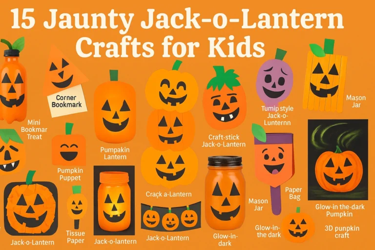15 Jaunty Jack-o-Lantern Crafts for Kids (Fun & Easy Halloween Activities!)
