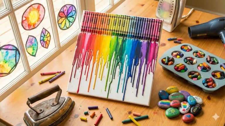15 Creative Crayon Arts and Crafts for Kids: Turning Broken Bits into Masterpieces