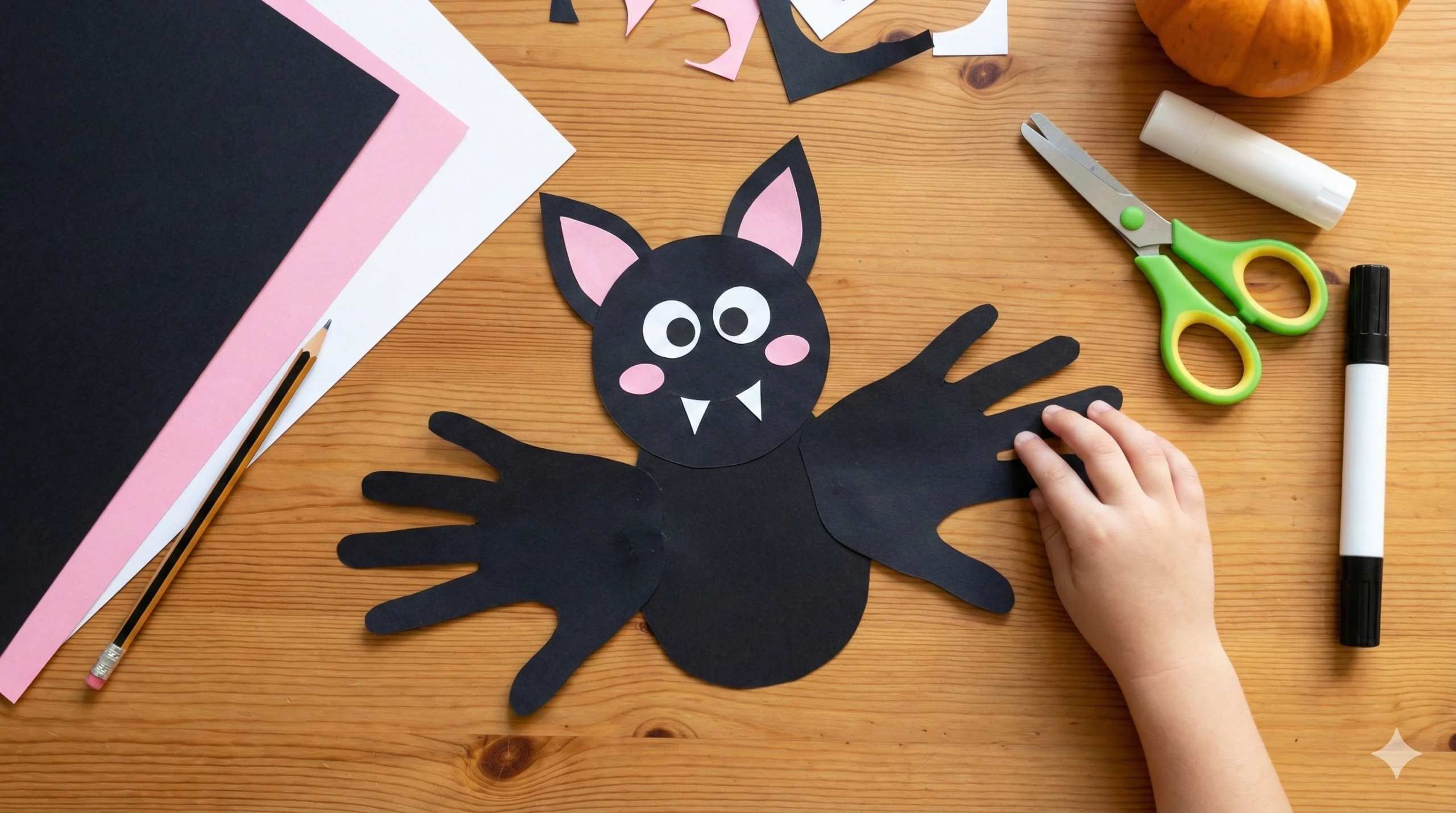 Easy Handprint Bat Paper Craft: A Fun Halloween Activity for Kids