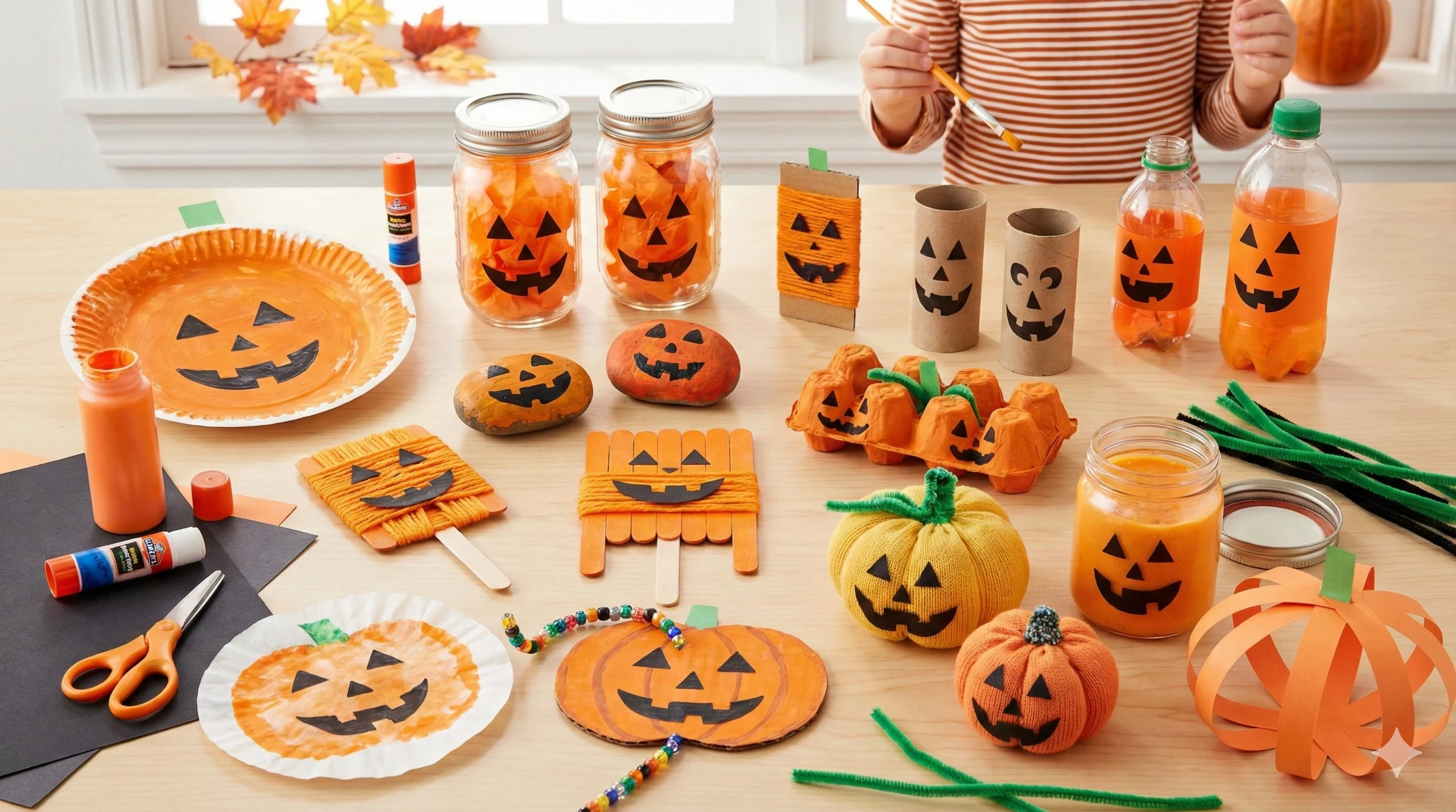 Get set for Halloween with these fun Jack-o-Lantern Crafts! Whether you are looking for a classroom activity, a rainy day project, or just a way to decorate your home without the mess of pumpkin guts, you have come to the right place. From paper plates to mason jars to craft sticks, you can use all kinds of supplies to bring these smiling (or spooky) faces to life. What if I told you that a popular Halloween tradition we follow today was initiated by a notorious drunkard who lived in Ireland centuries ago? You might find it hard to believe, but it’s true – we’re talking about the Jack-o-Lantern! With Halloween creeping up on us later this month, it seems like the perfect time to peel back the layers of history (much like peeling a pumpkin!) and discover the fascinating story behind this icon. Plus, we have curated a list of 15 easy and jaunty crafts that will delight kids of all ages. The Legend of Stingy Jack: How the Jack-o-Lantern Came to Be Before we dive into the glue and glitter, let’s set the mood with a little ghost story. It adds a layer of depth to the crafts when children understand the history behind the smiling orange face. Many centuries ago in Ireland, there lived a man named Stingy Jack (also known as Drunk Jack or Flaky Jack). He wasn’t exactly a role model. He lived a life full of deceit, tricks, and, of course, drinking. The legend says he even tricked the Devil himself on multiple occasions! Because of his unsavory lifestyle, when Jack died, he found himself in a bit of a pickle. He wasn’t allowed into Heaven because of his misdeeds. However, because of the deals he had made with the Devil, he wasn’t allowed into Hell either! Instead, he was doomed to roam the earth for eternity in the dark of night. To help him see, he was given a single burning coal ember from Hell. Jack placed this ember inside a hollowed-out turnip (yes, a turnip, not a pumpkin!) to act as a lantern. The Irish began referring to this ghostly figure as "Jack of the Lantern," which eventually became Jack-o-Lantern. From Turnips to Pumpkins When Irish immigrants came to America, they brought the tradition with them. However, they soon discovered that turnips were hard to find, but pumpkins were native to the region and much easier to carve. Thus, the orange pumpkin Jack-o-Lantern we know and love today was born. Some people believe placing a Jack-o-Lantern outside keeps evil spirits away (like Stingy Jack), while others think it reveals a vampire's true identity. Regardless of what you believe, we know one thing for sure – they make for incredibly fun Halloween decorations! 15 Jaunty Jack-o-Lantern Crafts for Kids You don't need a sharp knife or a giant gourd to enjoy the spirit of the season. Here are 15 creative, safe, and kid-friendly ways to make your own Jack-o-Lanterns using everyday materials. 1. The Classic Paper Plate Pumpkin This is the quintessential preschool craft. It’s cheap, easy, and great for fine motor skills. Supplies: Paper plates, orange paint, black construction paper, green pipe cleaners. How to: Paint the plate orange. Cut out triangles for eyes and a jagged mouth from the black paper. Glue them on. Punch a hole at the top and thread a green pipe cleaner through to make a curly vine stem. 2. Mason Jar Luminaries Perfect for lighting up the walkway on Halloween night. Supplies: Empty glass jars (mason jars or pasta sauce jars), orange tissue paper, Mod Podge (or watered-down glue), battery-operated tea lights. How to: Coat the jar in glue and stick strips of orange tissue paper all over it until covered. Glue on black paper features for the face. Pop a tea light inside and watch it glow! 3. Popsicle Stick Jack-o-Lanterns These make adorable door hangers or fridge magnets. Supplies: Jumbo craft sticks, orange paint, glue, black felt. How to: Line up about 8-10 sticks side-by-side. Glue two sticks horizontally across the back to hold them together. Flip it over, paint it orange, and add your spooky face. 4. Toilet Roll Pumpkins Stop throwing away those empty rolls! Supplies: Toilet paper rolls, orange paper or paint, green yarn. How to: Wrap the roll in orange paper. Tuck the ends in or trim them. Draw a face with a sharpie. Stuff a bit of green tissue paper in the top for a stem. These stand up perfectly on a mantelpiece. 5. Plastic Bottle Jack-o-Lanterns This is a great recycling project. Supplies: Empty clear plastic bottles (soda or water), orange paint, green bottle cap. How to: Pour a little orange paint inside the bottle. Put the cap on and shake it until the inside is coated. The outside remains smooth and clean! Draw a face on the outside with a black permanent marker. 6. Puffy Paint Pumpkin Rocks Rock painting is a huge trend, and it fits perfectly here. Supplies: Smooth round stones, orange acrylic paint, black puffy paint (3D paint). How to: Paint the rocks solid orange. Once dry, use the black puffy paint to squeeze out the eyes and mouth. The 3D texture makes them look carved! 7. Yarn Wrapped Pumpkins A mess-free craft that is great for tactile sensory play. Supplies: Cardboard cut into a pumpkin shape, thick orange yarn, tape. How to: Tape the start of the yarn to the back of the cardboard. Let the child wrap the yarn around and around the shape until the cardboard is hidden. Slide black paper eyes under the yarn strands to secure them. 8. Coffee Filter Sun Catchers These look stunning in a window when the autumn sun shines through. Supplies: Coffee filters, washable markers (orange, yellow, red), water spray bottle, black paper. How to: Color the coffee filter with markers. Spray it with water and watch the colors bleed and blend. Let it dry. Glue on a silhouette face made of black paper. Tape it to the window. 9. Egg Carton Pumpkins Tiny, cute, and perfect for holding small treats. Supplies: Empty egg carton, orange paint, green pipe cleaner. How to: Cut out the individual cups from the egg carton. You will need two cups for one pumpkin. Paint them orange. Glue the rims together to form a sphere. Poke a hole in the top for a pipe cleaner stem. 10. Paper Strip Pumpkins This creates a 3D spherical pumpkin that looks great hanging from the ceiling. Supplies: Orange construction paper, brads (paper fasteners), hole punch. How to: Cut the paper into 1-inch wide strips. Stack them and punch a hole at both ends. Put a brad through the bottom hole of all strips. Fan the strips out to form a ball shape and secure the top with another brad. 11. Beaded Pipe Cleaner Pumpkins Excellent for practicing fine motor threading skills. Supplies: Orange pipe cleaners, orange pony beads, green pipe cleaner. How to: Thread beads onto 4 or 5 orange pipe cleaners. Gather them together at the ends and twist to secure. Fan out the center to make a round pumpkin shape. Twist a green pipe cleaner at the top for a vine. 12. Sock Pumpkins Have a lonely orange sock whose partner has vanished? Supplies: An orange sock, stuffing (cotton or old fabric), rubber band, green felt. How to: Stuff the sock to make it round. Tie it off with a rubber band. Cut off the excess sock ankle. Glue green felt leaves over the rubber band area to hide it. Draw a face with a fabric marker. 13. Pumpkin Slime in a Jar Kids love slime. Make it festive! Supplies: Clear glue, baking soda, contact solution, orange food coloring, black glitter. How to: Make your standard slime recipe but dye it bright orange. Add black glitter for a spooky effect. Store it in a jar decorated like a Jack-o-Lantern face. 14. Handprint Pumpkin Keepsake A memory to cherish forever. Supplies: Orange paint, white paper, green marker. How to: Paint your child's palm orange. Have them make a fist (like they are holding a ball) and stamp it onto paper. It makes a pumpkin shape! Add a green stem with a marker and let them draw a face once dry. 15. The "Corner Bookmark" Jack-o-Lantern Encourage reading during the spooky season. Supplies: Orange origami paper, black paper, scissors. How to: Fold a classic origami corner bookmark. Cut out tiny eyes and a mouth to glue onto the corner. Now, every time they open their book, a friendly pumpkin greets them! (This pairs perfectly with Katherine Tegen’s The Story of the Jack O’Lantern). Tips for a Successful Crafting Session Prep is Key: If you are working with toddlers, cut out the eyes and mouths beforehand. For older kids, let them design their own faces. Embrace the Mess: Halloween is supposed to be a little chaotic! Lay down newspaper or a plastic tablecloth before starting. Mix It Up: Don't feel restricted to orange. Teal pumpkins are a symbol for allergy awareness, and pink pumpkins are often used for breast cancer awareness in October. Let the kids choose their colors! Conclusion Halloween doesn't always have to be about scary ghouls and expensive costumes. Sometimes, the best memories are made sitting around the kitchen table with some glue, paper, and a bit of imagination. These 15 Jaunty Jack-o-Lantern crafts are not only fun but also a great way to keep the tradition of Stingy Jack alive (in a much friendlier way!). Whether you choose the glowing Mason Jar Luminary or the simple Paper Plate Pumpkin, you are sure to add a festive touch to your home.