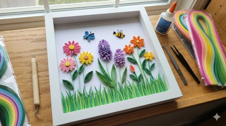 DIY Flower Garden Paper Quilling Wall Art: Bring the Outdoors Inside