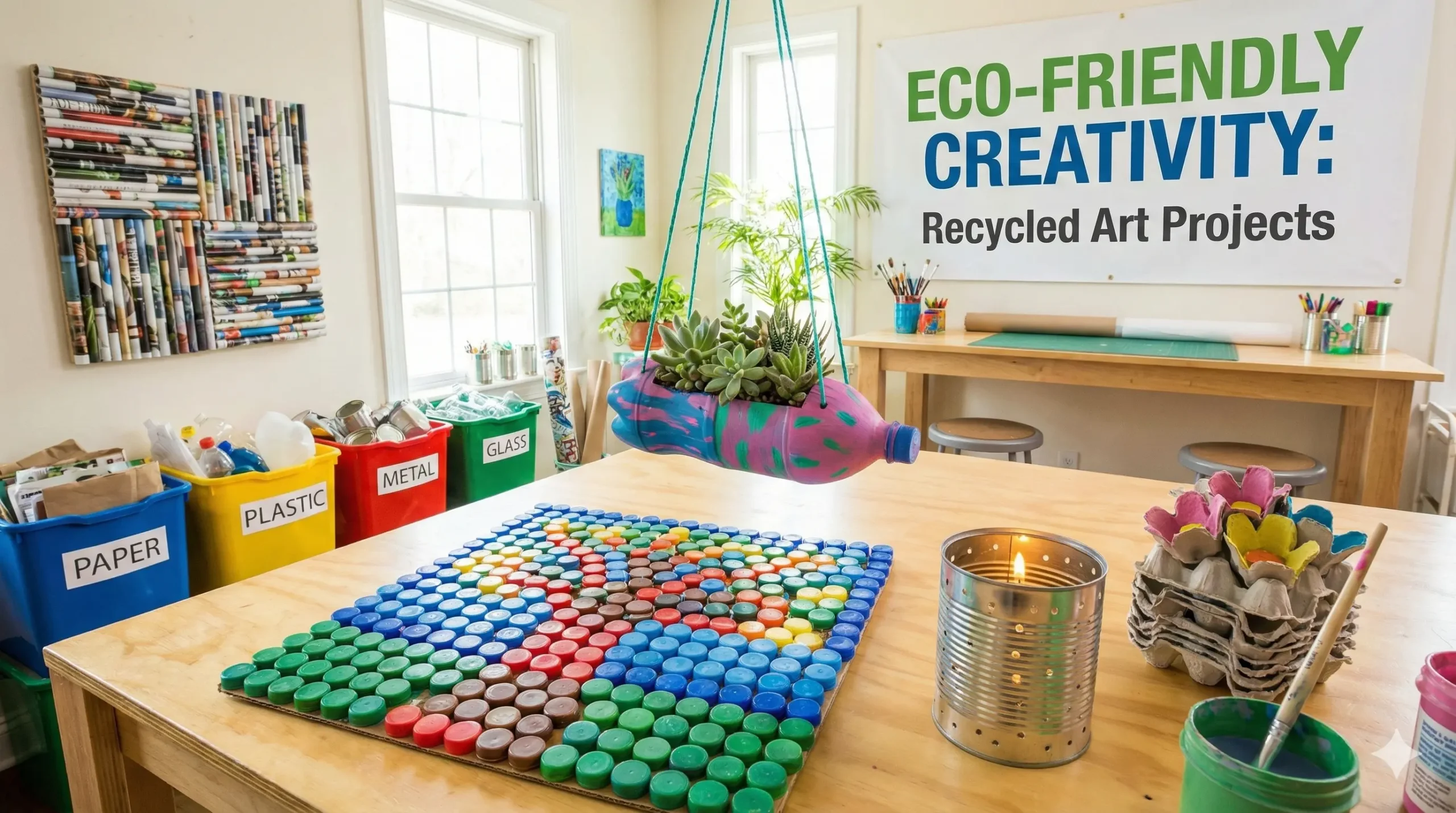 Eco-Friendly Creativity: 15 Art Projects Using Recycled Materials