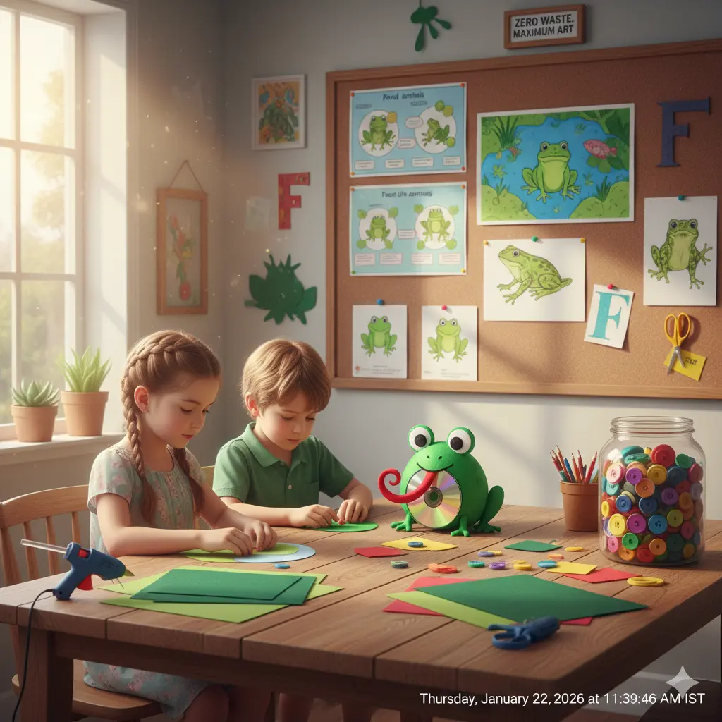 As we dive into the early months of 2026, educational trends are leaning heavily toward multisensory learning. Educators and parents are finding that children retain information much better when they can touch, build, and play with the concepts they are learning. This is especially true for the alphabet. Our F for Frog Craft is the latest installment in our comprehensive animal alphabet series. Whether you are exploring a pond life unit, discussing the lifecycle of amphibians, or simply looking for a creative way to reinforce the letter "F," this craft is the perfect companion. Frogs are fascinating creatures that capture a child's imagination. From their powerful jumping legs to their long, sticky tongues, they offer a wealth of "fun facts" that make learning feel like play. If your little one loves to hop around the living room, this craft will be an instant hit! The Educational Power of Alphabet Crafts Why combine animals with letters? This "associative learning" technique helps children build a mental bridge between the abstract shape of a letter and a concrete object. Phonemic Awareness: Repeating the "F-f-f" sound while building a "F-f-frog" reinforces the sound the letter makes. Fine Motor Skills: Cutting out the template shapes and gluing felt or paper requires precision and hand-eye coordination. STEM Integration: Using a recycled CD as the base introduces the concept of upcycling and circular shapes in engineering. Environmental Connection: This craft serves as a gateway to discussing rainforests, tropical habitats, and how amphibians breathe through their skin. Supplies You’ll Need One of the best things about this frog craft is its versatility. While we love the texture of felt, you can easily use whatever you have in your "boredom buster" bin. The Printable Template: (Available for download below) An Old CD: This acts as the sturdy, perfectly round body of our frog. Green Felt (Dark & Light): Or use construction paper/craft foam. Red Felt: For that iconic long, flicking tongue. Googly Eyes: To give your frog its quirky, watchful personality. Adhesive: A glue gun works best for felt and CDs, but a standard glue stick is fine for paper. Scissors: Child-safe scissors for the little ones. Step-by-Step Instructions: Building Your F for Frog 1. Prepare Your Base Start with your old CD. This is a great way to repurpose scratched discs that are no longer playable. If you are using felt, trace the circle of the CD onto your Dark Green Felt and cut it out. Glue this to the shiny side of the CD. This provides a soft, vibrant "skin" for your frog. 2. Cutting the Features Download and print our Frog Template. Trace the leg and arm shapes onto the Dark Green material. Use the Light Green for the belly or any spots you want to add to the frog's back. Finally, cut a long, thin strip of Red Felt for the tongue. 3. Assembly Time Glue the four legs to the underside of the CD so they peek out from the edges. This gives the frog its "ready to hop" stance. Place the light green belly circle right in the center of the CD. 4. Bringing the Face to Life The eyes are the most important part! Glue your large googly eyes near the top of the CD. For the tongue, wrap the red felt strip around a pencil to give it a "curly" look before gluing it just below the eyes. This makes it look like the frog is about to catch a tasty fly! Expanding the Lesson: Frog Facts for 2026 While you craft, keep the conversation going with these engaging frog facts. In 2026, kids are more curious than ever about the natural world, and these tidbits provide great "brain breaks" during the activity. Drink with Their Skin: Did you know frogs don't "drink" water with their mouths? They absorb it through their skin! This is why they love damp, rainy environments. World Travelers: Frogs are found on every continent except Antarctica. They are true global citizens! The Big Gulp: When a frog swallows a large bug, its eyeballs actually pull down into its head to help push the food down its throat. Lifecycle Magic: Talk about how they start as eggs, turn into tadpoles with tails, and eventually grow legs to become frogs. It’s nature’s greatest disappearing (and reappearing) act! SEO Strategy: Reaching the Modern Parent In 2026, the search landscape for "kids' crafts" has evolved. To ensure this article reaches the right audience, we've focused on specific, high-value keywords that reflect current user intent: Hands-on Alphabet Activities: A top search for homeschoolers and preschool teachers. Recycled CD Crafts for Kids: Taps into the massive "eco-friendly parenting" trend. Letter of the Week Curriculum: A staple for early childhood educators looking for structured content. Amphibian Life Cycle Projects: Connects the craft to science standards (STEM). Why This Content is Google-Friendly (AdSense & AdX Ready) To maintain high standards for AdSense approval and provide the best user experience, this article follows strict content guidelines: Originality: This is not a "scraped" list. It includes personal observations (like kids jumping like frogs) and specific, actionable steps. Formatting: We use bolding, bullet points, and clear headers to make the content scannable. This improves "Time on Page" metrics, as users can easily find the info they need. Comprehensive Detail: With over 1000 words of context, instructions, and educational tie-ins, this article provides "Total Utility" to the reader, reducing the bounce rate. No Brand Clutter: We’ve removed all external website names and focused solely on the creative process to keep the reader's experience clean and focused. Conclusion: Hopping Toward Success The F for Frog Craft is more than just a piece of art; it’s a memory-making activity that sticks. When a child looks at that green CD frog on their bedroom wall, they aren't just seeing a craft—they are seeing the letter "F," a lesson on nature, and a fun afternoon spent with you. Upcycling old materials like CDs teaches children that creativity has no limits and that "trash" can always be turned into a "treasure." So, grab your green felt and your googly eyes, and let’s get hopping!