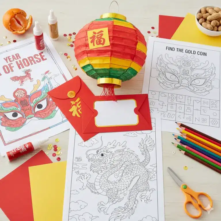 15 Colorful Chinese New Year Printables for Kids