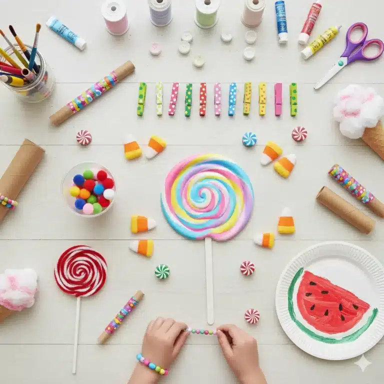 20 Colorful Candy-Themed Crafts for Kids