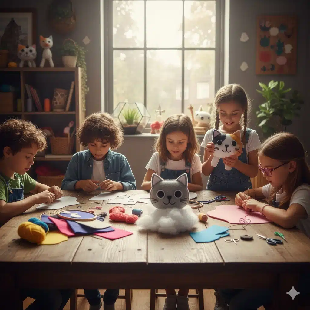 DIY Felt Cat Plushie: A Handmade Gift for Feline Fans (With Free Template!)