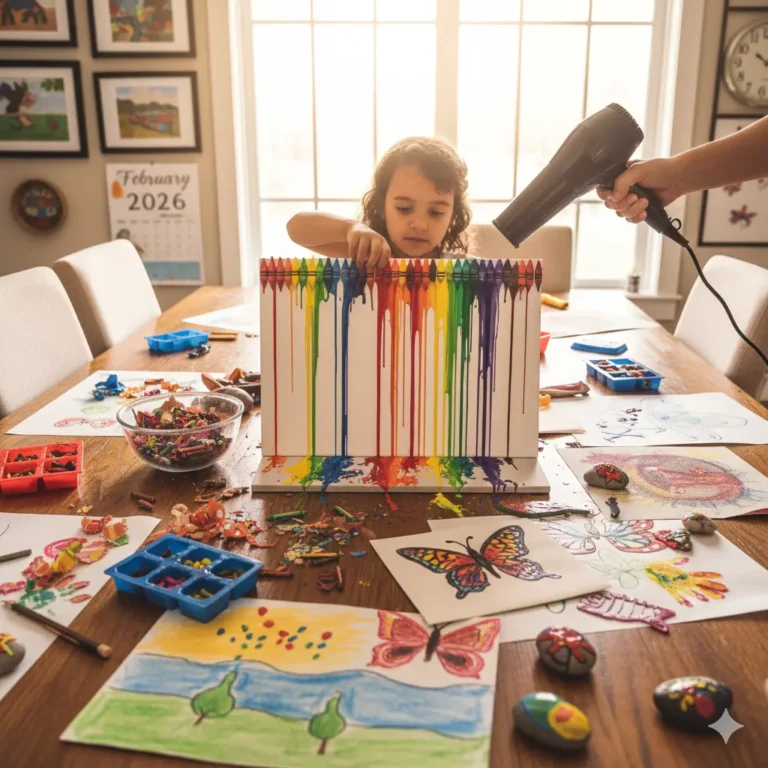 Melted Crayon Butterflies (Watercolor Lookalike)