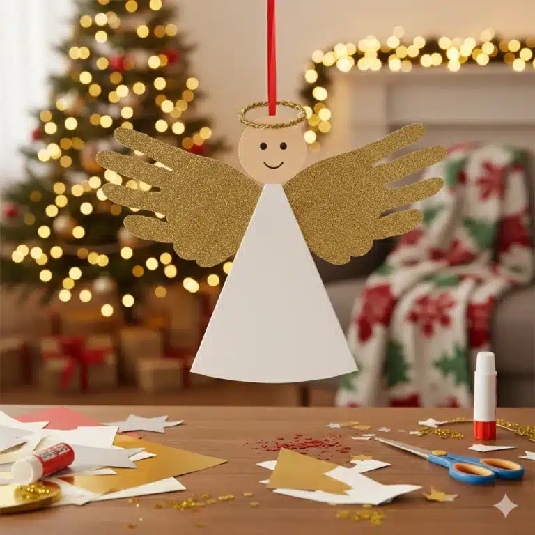 Handprint Angel Craft for Kids: A Festive Keepsake