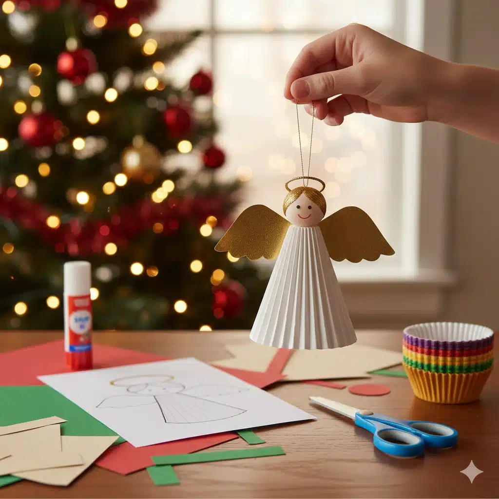 Cupcake Liner Angel Craft: A Simple, Eco-Friendly Holiday Ornament