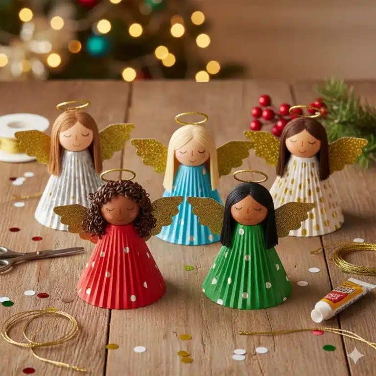 Cupcake Liner Angel Craft