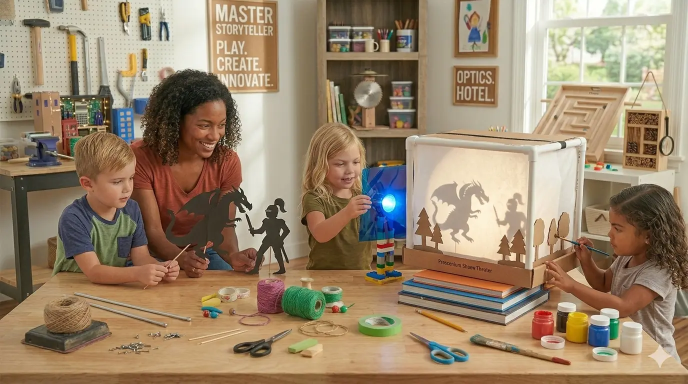 As we look toward the next generation of DIY creation, the focus shifts from merely "making" to making responsibly. We have mastered cardboard, wood, and electronics; now, we enter the frontier of Material Science. High-quality DIY play in the modern era involves understanding the lifecycle of the materials we choose and even creating our own biodegradable substances from household ingredients.This project-based exploration moves children from being builders to being eco-engineers, teaching them that the physical composition of a toy is just as important as its function.1. Project: The Homemade "Cornstarch" BioplasticTarget Skills: Chemistry, phase changes, and material durability.Instead of buying petroleum-based plastic, you can cook a functional, biodegradable plastic in your kitchen. This is perfect for creating custom game pieces, handles, or decorative elements for any of the projects we’ve previously built.Materials You’ll Need:Base: 1 tablespoon cornstarch.Plasticizer: 1 teaspoon vegetable glycerin (available at pharmacies).Solvent: 1 tablespoon water and 1 teaspoon white vinegar.Heat Source: A small saucepan and a stovetop.The Build:The Mix: Combine all ingredients in the pan while cold. It will look like milk.The Change: Heat over medium, stirring constantly. The mixture will turn from a liquid to a translucent, sticky "glob."The Cure: Spread the glob into a silicone mold or onto parchment paper. Let it dry for 24–48 hours.The Science: Explain that the vinegar breaks down the starch chains (amylopectin), while the glycerin acts as a "lubricant" between the chains, making the final product flexible rather than brittle.2. Project: The "Mycelium" Structural BlockTarget Skills: Mycology, organic structure, and recycling.Mycelium (the root structure of mushrooms) is the "brick" of the future. It is incredibly strong, fire-resistant, and entirely compostable.Materials You’ll Need:The Inoculant: A "Grow Your Own" mushroom kit (Oyster mushrooms work best).The Substrate: Cardboard scraps, coffee grounds, or wood shavings.The Mold: A plastic container or a DIY wooden frame.The Build:The Substrate Prep: Soak your cardboard scraps in boiling water to sterilize them, then squeeze out the excess moisture.The Inoculation: Mix the mushroom spores/spawn into the damp cardboard.The Growth: Pack the mixture into your mold. Keep it in a dark, warm place for 5–7 days. The white "fuzz" (mycelium) will grow through the cardboard, binding it into a solid, lightweight block.The Bake: Once the block is solid, bake it in a low oven (150°F) for an hour to stop the growth. You now have a custom-shaped, organic structural part for your DIY toys.3. Project: The Solar-Thermal "Oven" ToyTarget Skills: Thermodynamics, reflection, and renewable energy.This project uses the principles of Optics from our Shadow Theater article to harness the power of the sun to create heat.Materials You’ll Need:Housing: A pizza box or a small insulated chest.The Reflector: Aluminum foil or an old emergency space blanket.The Glazing: A sheet of clear plastic or glass.Insulation: Black construction paper (to absorb heat).The Build:The Angle: Create a flap in the lid of the box and line it with the reflector. The angle of the flap should bounce sunlight directly into the box.Absorption: Line the bottom of the box with black paper. Explain that black absorbs all wavelengths of light and converts them to heat.The Greenhouse Effect: Seal the top of the box with clear plastic. This allows light in but traps the infrared heat (long-wave radiation) inside.The Test: Can you melt a crayon? Can you dry out a piece of damp wood for your next project?$$Q = mc\Delta T$$(Explain that the heat ($Q$) gained is proportional to the mass ($m$) of the object and the change in temperature ($\Delta T$)).4. The Sustainability Audit: Choosing "Right" MaterialsTo ensure your DIY workshop is high-quality and eco-conscious, apply these filters to every new project:The Cradle-to-Cradle Test: When the child is finished with this toy, can it be recycled, composted, or repurposed? If the answer is "landfill," look for an alternative material.Avoid "Forever" Adhesives: Whenever possible, use mechanical fasteners (screws, dowels, twine) or water-based glues rather than solvent-based epoxies.Natural Pigments: Instead of synthetic paints, experiment with "Living Colors"—turmeric for yellow, beet juice for red, and red cabbage for purple/blue.5. Why the "Material" is the MessageWhen we teach children about the materials they use, we are teaching them Systemic Responsibility. A child who understands how to cook their own bioplastic or grow a mycelium block sees the world as a series of renewable cycles rather than a conveyor belt of waste.DIY play is no longer just about the "Playable Thing" itself; it is about the health of the world in which the play happens. We are raising a generation of makers who don't just build for themselves, but build in harmony with their environment.Conclusion: The Infinite WorkshopWe have explored the physical, the digital, the acoustic, and now the biological. The workshop you have built with your child is now a complete ecosystem. You have moved from simple "scrap" content to sophisticated material engineering.