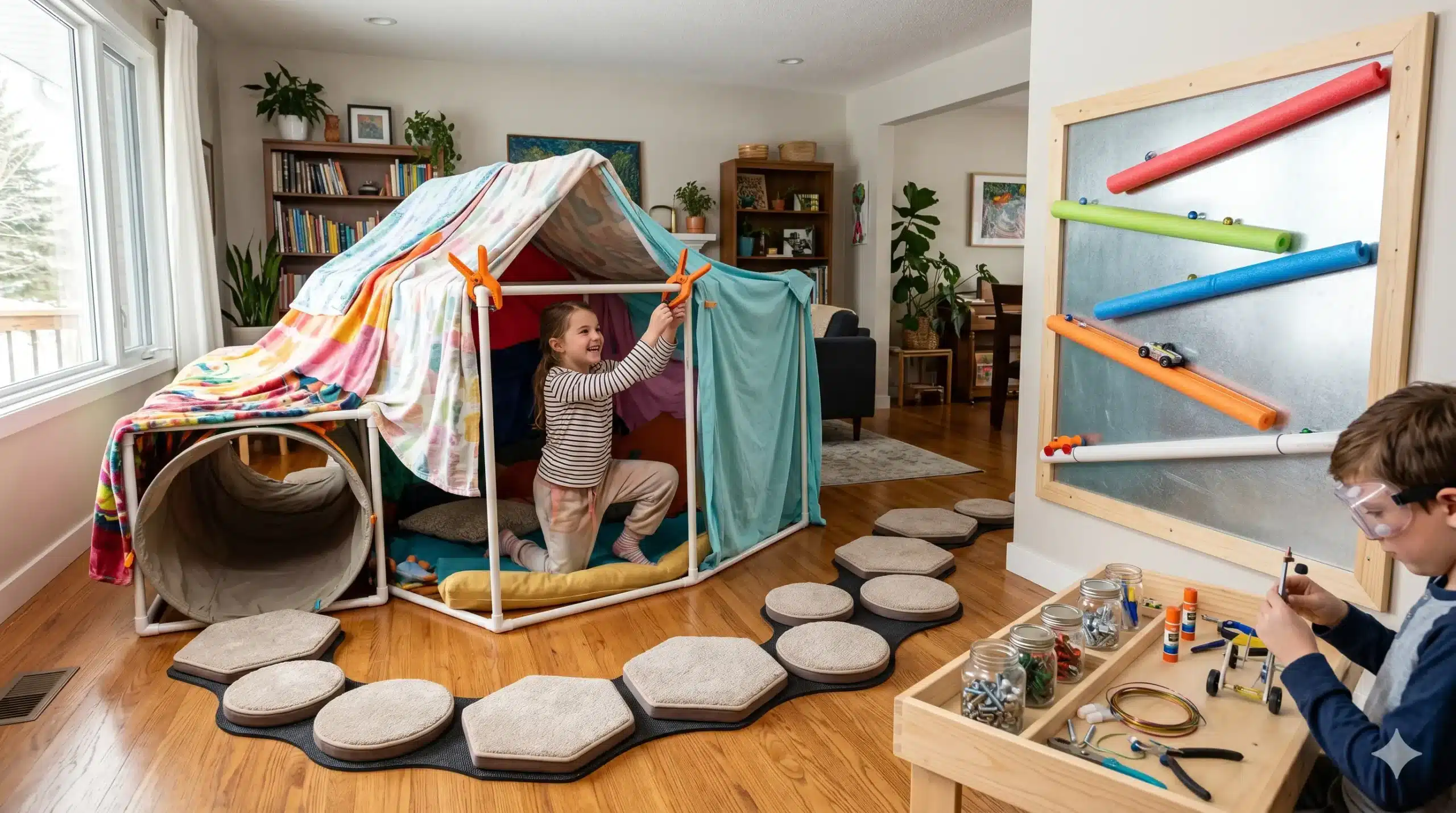 When we move play outside, the scale changes. The air is wider, the messes are larger, and the "playing things" we create can interact with the fundamental elements of our world: water, wind, mud, and light. High-quality outdoor DIY play isn't just about building a swing set; it’s about creating interactive landscapes that invite children to become scientists and explorers in their own backyards.In this installment, we explore how to build durable, weather-resistant outdoor play systems that turn a simple garden into a high-functioning discovery zone.1. The "Cascading" Water WallWater play is a universal magnet for children, but a simple plastic water table often lacks the complexity to keep older children engaged. A DIY Water Wall uses gravity and fluid dynamics to create a repeatable experiment.The Build: Engineering the FlowThe Structure: Use a section of wooden lattice or a recycled shipping pallet stood upright and secured to a fence or two sturdy 4x4 posts.The Vessels: Instead of permanent pipes, use a variety of "loose" containers: sections of clear vinyl tubing, plastic funnels, cut-up soda bottles, and old pool noodles.The Mechanism: Attach industrial-strength Velcro or zip-tie mounts to the lattice. This allows the child to rearrange the vessels.The Goal: Can they get a cup of water poured at the top to travel through five different containers before hitting the basin at the bottom?High-Quality Tip: Add a small solar-powered fountain pump to the bottom basin. This creates a "closed-loop" system where the water is constantly recycled, teaching children about sustainability and mechanical cycles.2. The "Michelin-Star" Mud KitchenA mud kitchen is a foundational piece of outdoor play, but the "high-quality" version moves beyond a simple table. It should be a sensory laboratory that mimics the weight and feel of a real kitchen.Essentials for a Gourmet Mud Kitchen:The Sink: Instead of a plastic bowl, source a cheap stainless steel "drop-in" sink from a construction habitat or scrapyard. The cold metal and the sound of water hitting it provide a premium sensory experience.The "Ingredients": Don't just provide dirt. Create a "Spice Rack" featuring dried petals, pine needles, crushed eggshells, and wood shavings.The Countertop: Use weather-treated cedar or redwood. These woods age beautifully and resist rot without the need for harsh chemical stains that shouldn't touch a child's skin.By providing real metal whisks, ladles, and cast-iron pans, you validate the child's play. The weight of real tools develops hand strength and coordination far more effectively than flimsy plastic alternatives.3. The Natural "Music Wall"Outdoor play is the perfect time for loud, percussive exploration that might be too much for the indoors. A Music Wall transforms vertical space into a giant instrument.Curating the Soundscape:Don't just hang "trash." Aim for a variety of acoustic tones:High Pitch: Old metal cake tins or stainless steel pot lids.Low Pitch: Large PVC pipes cut to specific lengths (the longer the pipe, the deeper the "thwack").Rattle: A wooden frame filled with various lengths of bamboo or old metal keys hanging on strings.The Mallets: Create different strikers—one wrapped in fabric for a soft "thud" and a bare wooden dowel for a sharp "ping." This introduces the concept of timbre and volume control.4. The Giant "Earth-Moving" Sand PitMost sandboxes are too small. A high-quality sand play area should be a "construction site."The "Deep-Dig" DesignThe Perimeter: Use large, smooth logs (debarked) or "sleeping" railroad ties (ensure they are non-creosote) to create a border that is also a balance beam.The Depth: Dig down at least 12 inches before adding sand. This allows for "subterranean" building and true engineering projects.The Addition: Build a simple wooden crane or a pulley system on a nearby post. Being able to haul "heavy" loads of sand from one side to the other introduces basic machines (the pulley, the lever).5. The "Sun-Trap" Greenhouse & Garden StationFor a child, watching a seed turn into a plant is the ultimate "slow-motion" play. A DIY gardening station should be at their height (approx. 20–24 inches).Key Features:The Greenhouse: Use old window frames (with plexiglass replaced for safety) to create a small "cold frame" box.The Work Surface: A slatted top that allows soil to fall through to the ground, keeping the "lab" clean.Tool Storage: Use a magnetic tool strip (like those for kitchens) to hold trowels and hand rakes. This keeps the environment organized, which encourages more focused play.Durability: Weatherproofing Your CreationsSince these items live outside, they require a different level of care to remain "high quality" over the years.Sealant: Use a clear, non-toxic outdoor deck sealer on all wooden components once a year.Hardware: Only use stainless steel or galvanized screws. Standard nails will rust and weaken the structure, creating safety hazards.Winterizing: Design your water and mud systems so that bins can be easily removed and stored in a garage during the coldest months.Summary of Outdoor DIY BenefitsSystemPrimary ElementDevelopmental FocusWater WallLiquid / GravityFluid Dynamics & PredictionMud KitchenEarth / WaterSensory Integration & RoleplayMusic WallSound / VibrationAuditory Processing & RhythmSand PitTexture / WeightCivil Engineering & Gross MotorGarden StationLife / SunlightBiology & ResponsibilityFinal ThoughtsHigh-quality outdoor play is about moving away from "fixed" structures (like a slide) toward "responsive" environments. When a child can change the flow of water, the sound of a wall, or the layout of a mud kitchen, they aren't just playing; they are exerting influence over their world. They are learning that with the right tools and a bit of ingenuity, they can shape their environment to match the scale of their imagination.